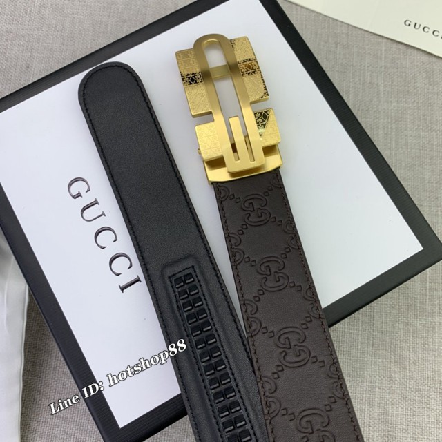 Gucci爆款皮帶 古奇自動平滑扣小牛皮腰帶  jjp2680